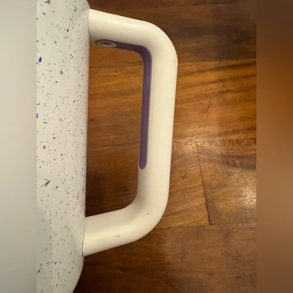 Stanley 30oz White Speckled Tumbler with Purple Logo - Picture 4 of 9